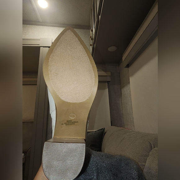 Mid Calf Booties. Bone, natural. Size 9 - Picture 6 of 7